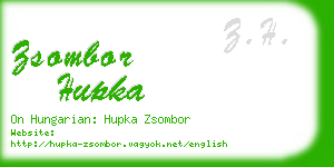 zsombor hupka business card